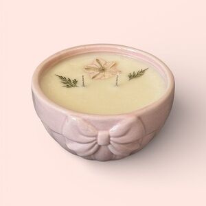 Elegant Pink Candle Bowl